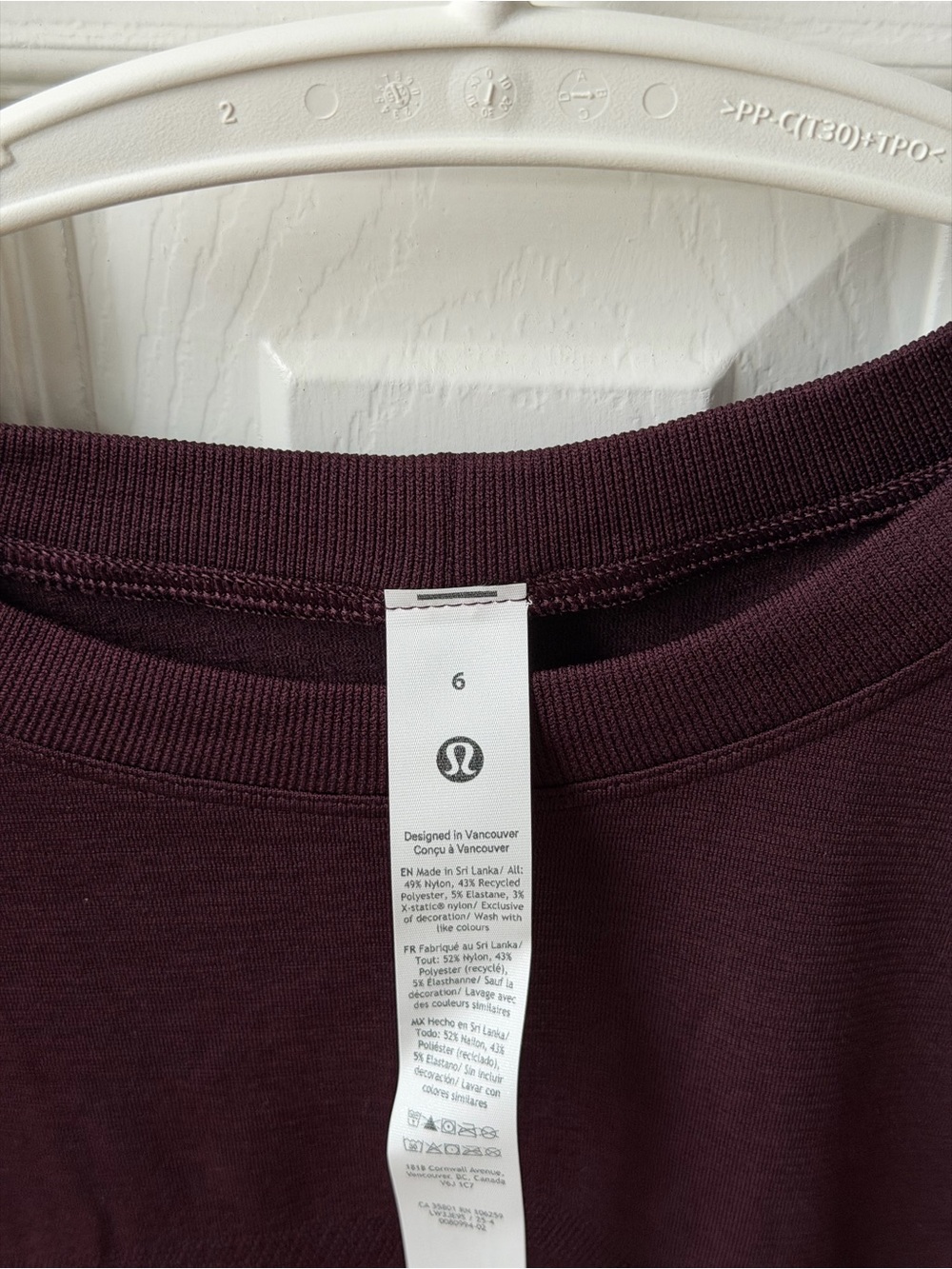 Relaxed Long-Sleeve Shirt in Black Plum, size 6 - Picture 2 of 2